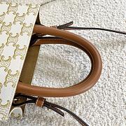 MINI VERTICAL CABAS IN TRIOMPHE CANVAS AND CALFSKIN WITH CELINE PRINT WHITE - 194372 - 6