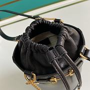Gucci Horsebit 1955 Small Bucket Bag Black Calf Leather - 14x16x14cm - 3
