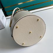 Gucci Horsebit 1955 Small Bucket Bag White Calf Leather - 14x16x14cm - 5
