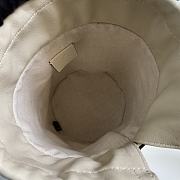 Gucci Horsebit 1955 Small Bucket Bag White Calf Leather - 14x16x14cm - 4