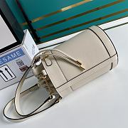 Gucci Horsebit 1955 Small Bucket Bag White Calf Leather - 14x16x14cm - 3