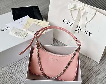 Givenchy Small Moon Cut Out Bag Leather Pink - 25x7x12cm 