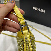 Prada Cleo satin bag with appliqués in Yellow - 1BC169 - 18.5x4.5x22cm - 6