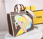 Sunshine Shopper FF printed fabric mini bag - 36×12×31cm - 4