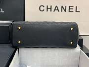 Chanel Flap Bag Double Chain Black Grained Leather - 92233 - 33x11x23cm - 6