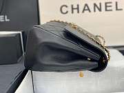 Chanel Flap Bag Double Chain Black Grained Leather - 92233 - 33x11x23cm - 5