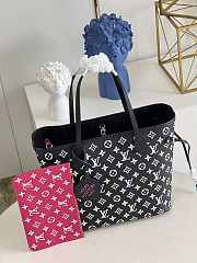 LV Neverfull Monogram Empreinte Black White - M46103 - 31x28x14cm - 2