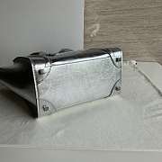 Celine Luggage Micro Silver Plain Waeve - 27x27x15cm - 5
