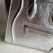Celine Luggage Micro Silver Plain Waeve - 27x27x15cm - 2