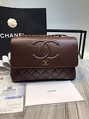 Chanel Flap Bag Double Chain Burgundy - 92233 - 33x11x23cm - 1