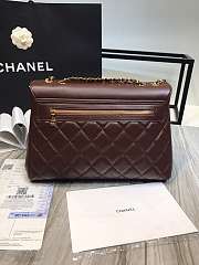 Chanel Flap Bag Double Chain Burgundy - 92233 - 33x11x23cm - 6