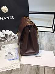 Chanel Flap Bag Double Chain Burgundy - 92233 - 33x11x23cm - 5