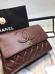 Chanel Flap Bag Double Chain Burgundy - 92233 - 33x11x23cm - 3