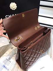 Chanel Flap Bag Double Chain Burgundy - 92233 - 33x11x23cm - 2