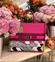 LARGE DIOR BOOK TOTE PINK JUNGLE - 41.5x35x18cm - 2