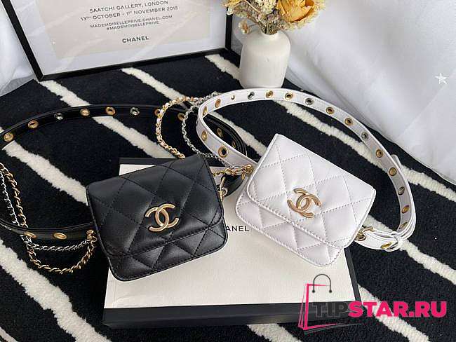 Chanel belt black / white - 1