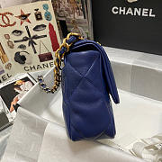 Chanel 19 handbag calfskin in dark blue - 26×16×9cm - 2