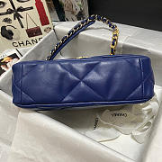Chanel 19 handbag calfskin in dark blue - 26×16×9cm - 5