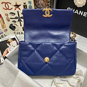 Chanel 19 handbag calfskin in dark blue - 26×16×9cm - 4