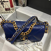 Chanel 19 handbag calfskin in dark blue - 26×16×9cm - 3