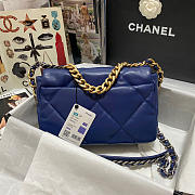 Chanel 19 handbag calfskin in dark blue - 26×16×9cm - 6