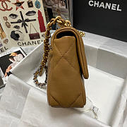 Chanel 19 handbag calfskin in brown - 26×16×9cm - 2