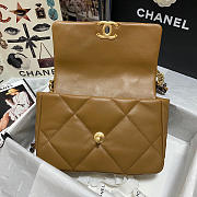 Chanel 19 handbag calfskin in brown - 26×16×9cm - 4