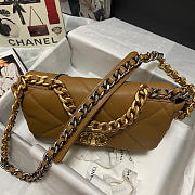 Chanel 19 handbag calfskin in brown - 26×16×9cm - 5