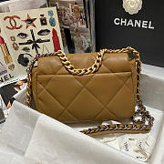 Chanel 19 handbag calfskin in brown - 26×16×9cm - 6