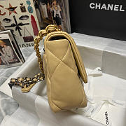 Chanel 19 handbag calfskin in yellow - 26×16×9cm - 4