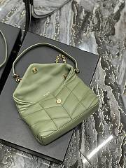 YSL Loulou Puffer Quilted Lambskin Bag (Avocado Green) - 23×15.5×8.5cm - 6