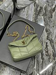 YSL Loulou Puffer Quilted Lambskin Bag (Avocado Green) - 23×15.5×8.5cm - 5