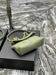 YSL Loulou Puffer Quilted Lambskin Bag (Avocado Green) - 23×15.5×8.5cm - 4