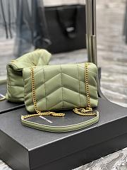 YSL Loulou Puffer Quilted Lambskin Bag (Avocado Green) - 23×15.5×8.5cm - 3
