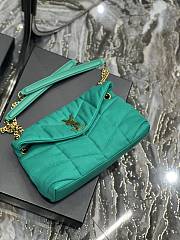 YSL Loulou Puffer Quilted Lambskin Bag (Dark Green) - 29×17×11cm - 5