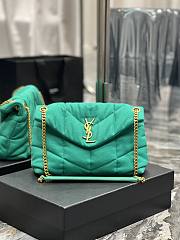YSL Loulou Puffer Quilted Lambskin Bag (Dark Green) - 29×17×11cm - 4