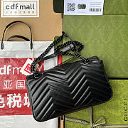 Gucci Marmont matelassé black shoulder bag - 443497 - 26x15x7cm - 2