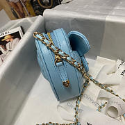 Chanel Heart-shaped flap bags in blue - AS2784 - 13x12x5.5cm - 2