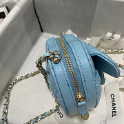 Chanel Heart-shaped flap bags in blue - AS2784 - 13x12x5.5cm - 3