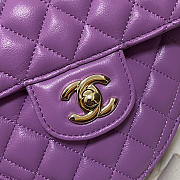 Chanel Heart-shaped flap bags in purple - AS3191 - 18x16x6.5cm - 2