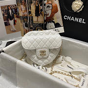 Chanel Heart-shaped flap bags in white - AS3191 - 18x16x6.5cm - 1