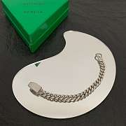 Bottega Veneta Silver And Flat Tag Chain Bracelet 005 - 6