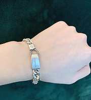 Bottega Veneta Silver And Flat Tag Chain Bracelet 005 - 5