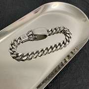 Bottega Veneta Silver And Flat Tag Chain Bracelet 005 - 2