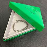 Bottega Veneta Silver And Flat Tag Chain Bracelet 005 - 3
