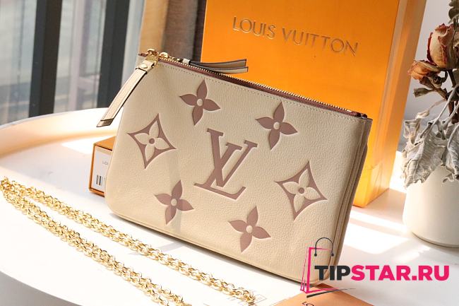 LV DOUBLE ZIP POCHETTE - M80084 - 20x12.5x3cm - 1