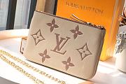 LV DOUBLE ZIP POCHETTE - M80084 - 20x12.5x3cm - 4