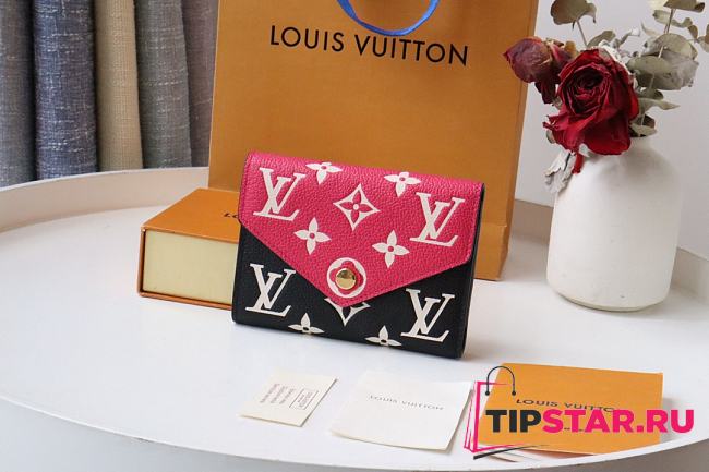 LV VICTORINE WALLET BLACK/PINK - M81285 - 12x9.5x1.5cm - 1