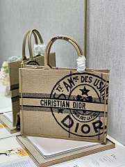 DIOR Book Tote Large Beige Jute Canvas - 41cm - 4