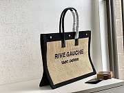 YSL black in raffia shopping bag - 48x36x16cm - 5